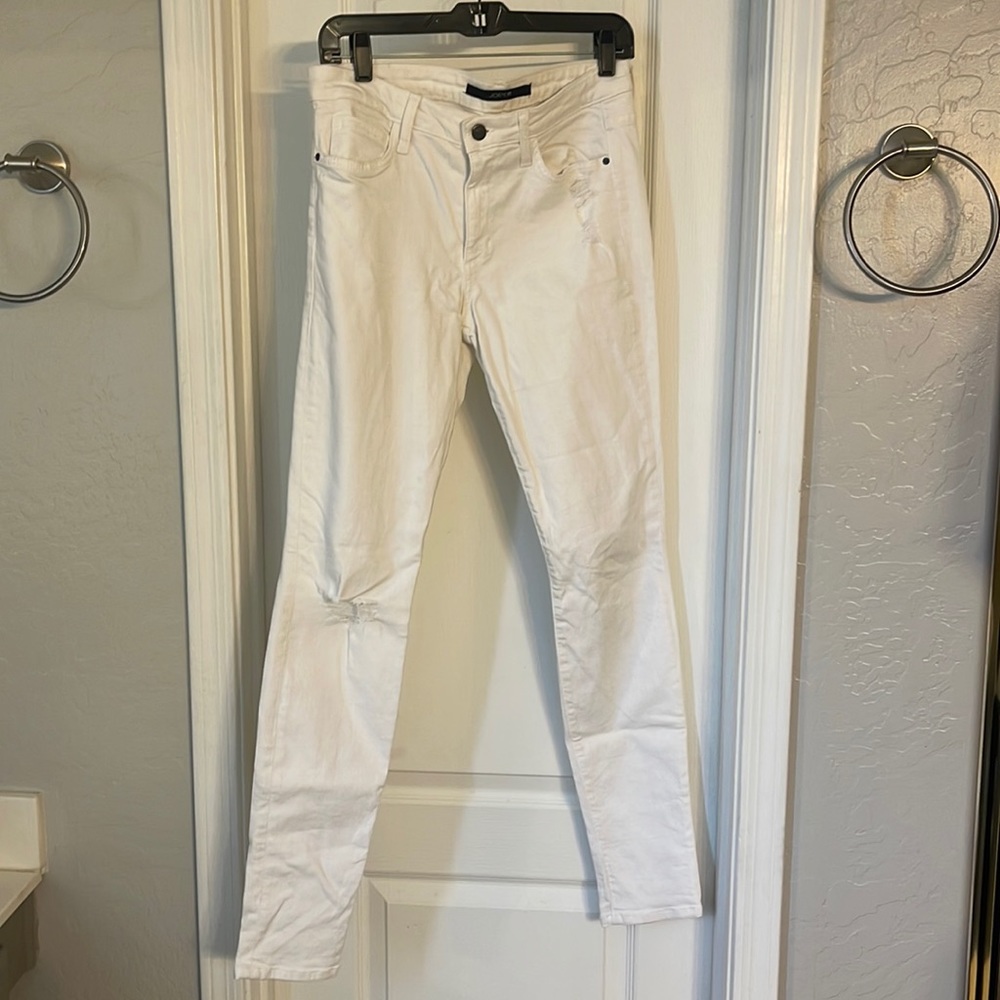 Joe’s jeans skinny white distressed jeans